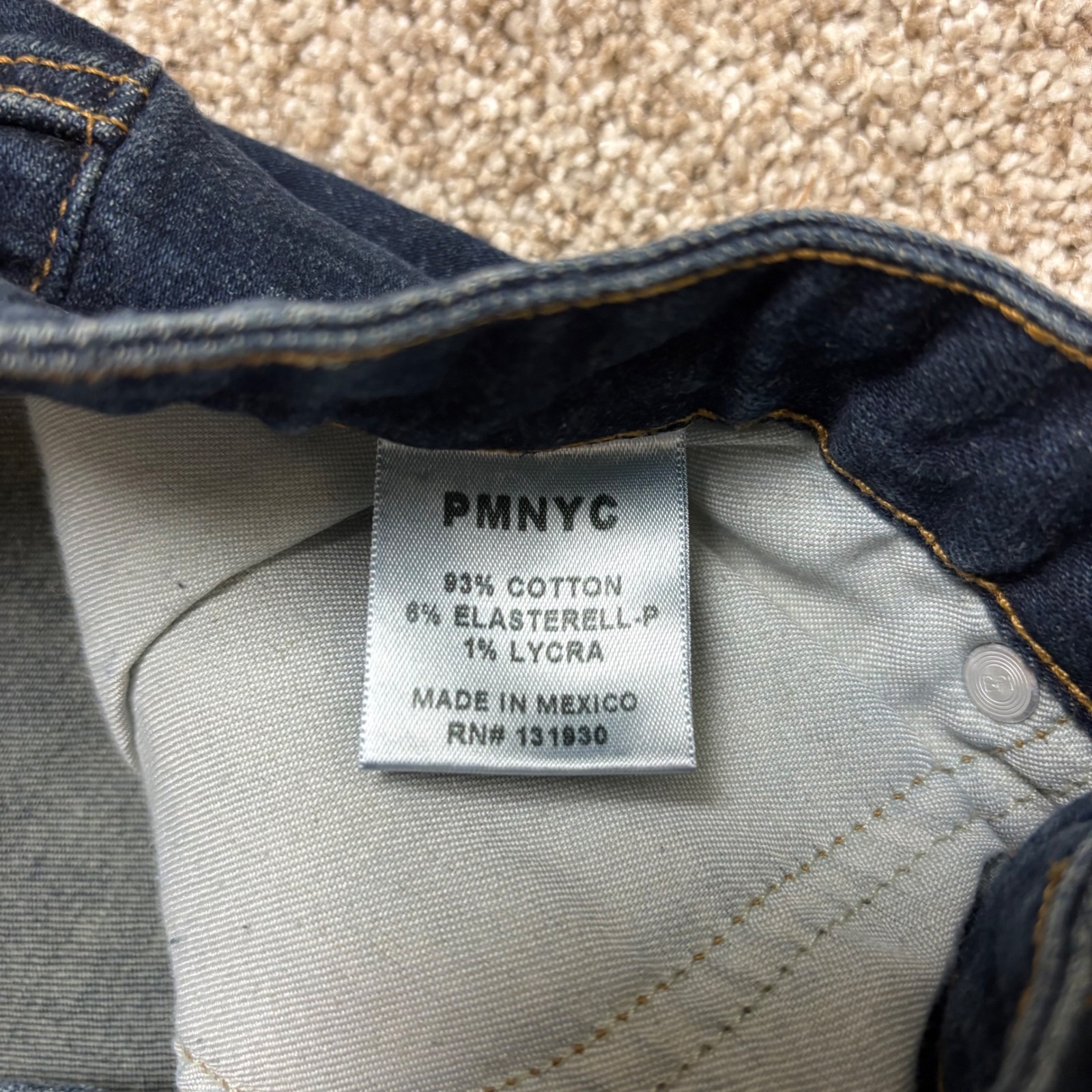 Peter Manning Nyc Johnny Jeans Slim Fit Mens 32x29 Dark Wash Stretch Denim — image 7 of 8